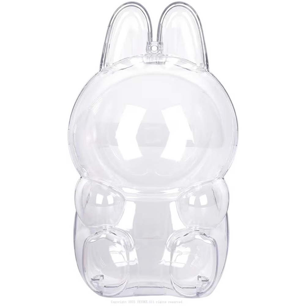 Protective Case Compatible with LABUBU Have a Seat Display Box Hard & Key Chain